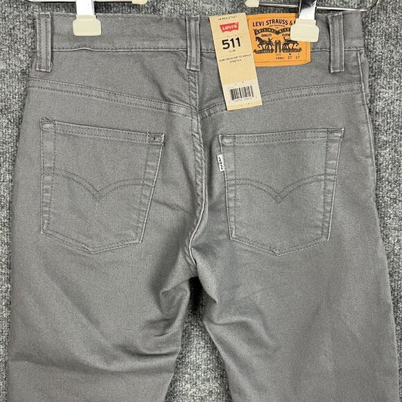 NWT Levi's 511 Slim Fit Super Soft Stretch Jeans Grey Women’s Size 14 Reg 27X27 - Picture 4 of 8